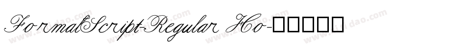 FormalScript-Regular Ho字体转换